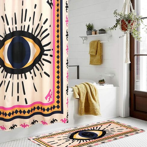 HAOCOO Spirit Eye Bath Rug Runner 2’x5’ Large Non-Slip VintageThrow Rugs Super Soft Velvet Creative Tribal Floor Carpet for Bedroom Living Room Nursery Decor in Saudi Arabia