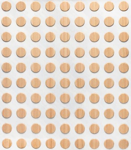 FastCap - Screw Hole Covers, 3/8'' (9mm) Round Stickers - Ideal for Professional Woodworking Projects - One Sheet of 90 Caps- Unfinished Real Wood, Color - Hickory, (FC-74876-3/8) in Saudi Arabia