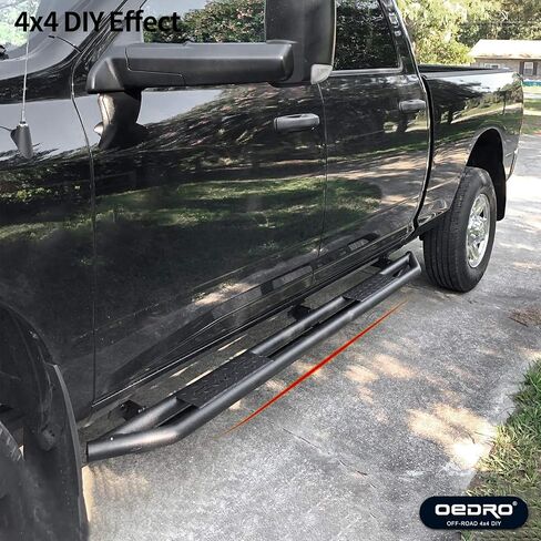 لوحات تشغيل OEDRO مقاس 6 بوصات متوافقة مع 2019-2024 Dodge Ram 1500 New Body Quad Cab، وخطوات جانبية للشاحنة، وألواح قابلة للطلاء، وشريط Nerf محكم in Saudi Arabia