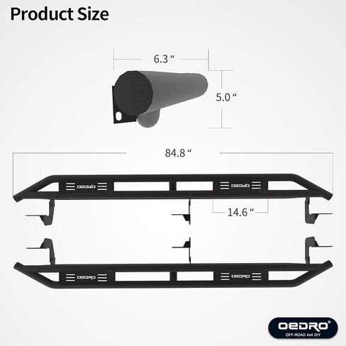 لوحات تشغيل OEDRO مقاس 6 بوصات متوافقة مع 2019-2024 Dodge Ram 1500 New Body Quad Cab، وخطوات جانبية للشاحنة، وألواح قابلة للطلاء، وشريط Nerf محكم in Saudi Arabia