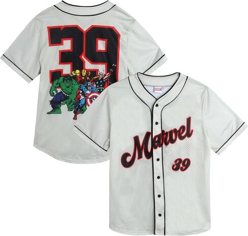 Marvel Unisex Avengers Baseball Jersey - Novelty Fashion Spider-Man Vintage Shirt - Jersey Top for Men and Women (S-4XL) in Saudi Arabia