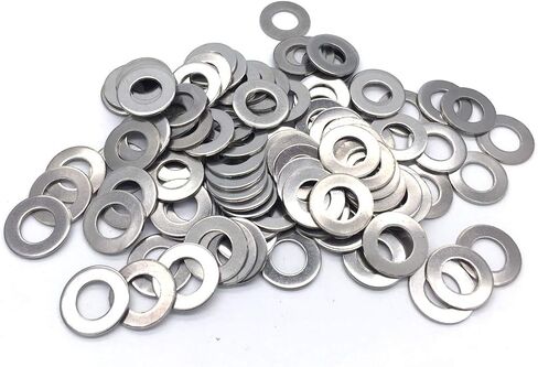 M4 Stainless Flat Finish Washer 0.35" OD (100pcs), 18-8 (304) Stainless Steel (M4) in Saudi Arabia