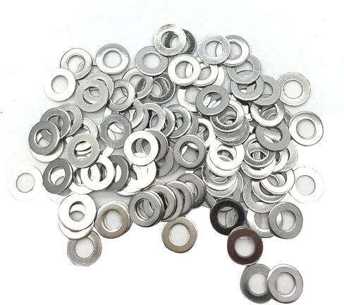 M4 Stainless Flat Finish Washer 0.35" OD (100pcs), 18-8 (304) Stainless Steel (M4) in Saudi Arabia