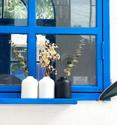 مزهريات سيراميك للزهور، [مجموعة مزهرية صغيرة مكونة من 3 قطع] [مزهرية سيراميك بيضاء] ديكور منزلي لمزرعة بوهو الحديثة، مناسب لغرفة المعيشة ورف المكتب وطاولة المكتب ورف الكتب وديكور المدخل in Kuwait