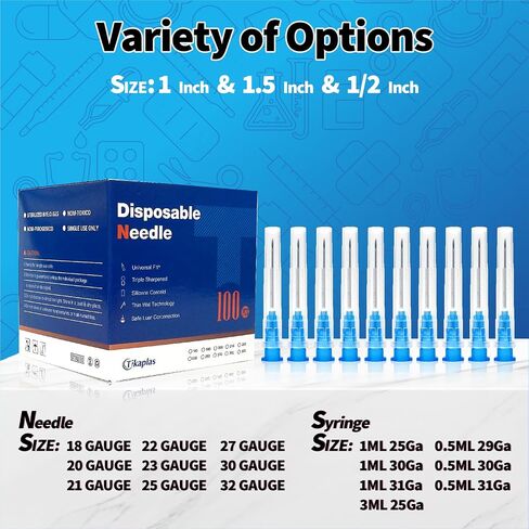 27 Gauge 1/2 inch Luer Lock Dispensing Accessorie, Individual Packaged, Pack of 100 in Saudi Arabia