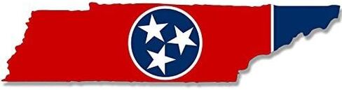 Orange Tennessee Shaped Flag Sticker (Volunteer tn State Football Tenn Vinyl Decal for car or Laptop (1 x 5 inch) in Saudi Arabia