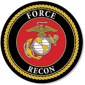 Round Force Recon Sticker (US Marine Corps Vinyl Decal (3 inch) USMC Licensed