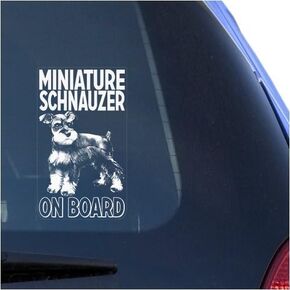 Miniature Schnauzer Clear Vinyl Decal Sticker for Window, Zwergschnauzer Dwarf Dog Sign Art Print