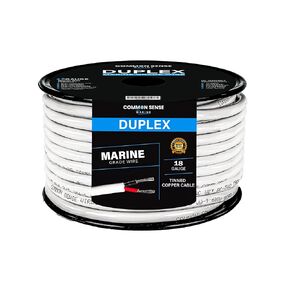 18 Gauge 2 Conductor Marine Wire - 30 ft Duplex Flat Marine Grade Wire Tinned Copper Oxygen-Free Insulated - 18/2 AWG UL 1426 Standard PVC Wire for Boat, Automotive, Speakers, Camper & Trailers