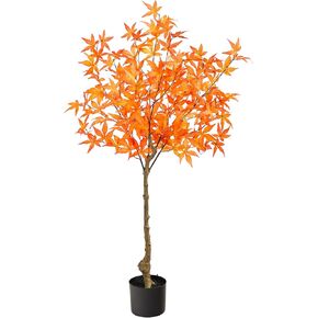 Nearly Natural 4ft. Autumn Maple Artificial Tree,Yellow,21 In. W x 16 In. D x 48 In. H