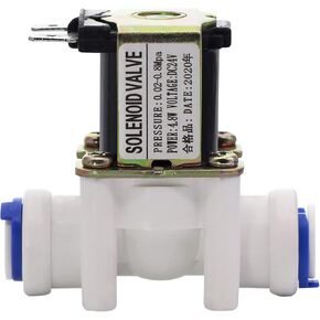 DIGITEN 24V 3/8" Inlet Feed Water Solenoid Valve Quick Connect for RO Reverse Osmosis