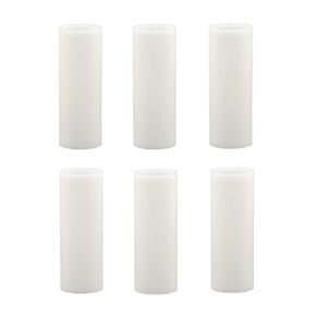 3.5 Inch Tall White Plastic Candle Covers Sleeves,Chandelier Socket Sleeves,Candelabra Base E12 Socket Covers Set of 6 (3.5 inches high / 6pcs)