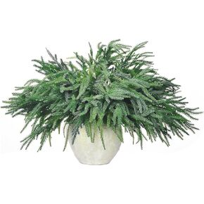 6Pcs Christmas Norfolk Pine Branches, 18 Inch Artificial Christmas Branches DIY Crafts Faux Christmas Norfolk Branches for Xmas Indoor Outdoor Home Decor
