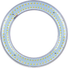 T9 LED Circline Light Bulb, 8 Inch 1700LM LED Circular Light, 12W Clear Cover 6500K Daylight Replacement for FC8T9/CW 22-Watt Fluorescent Circular Bulb (6500K, 8")