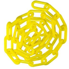Plastic Chain Barriers Link Warning Safety Barrier Parking Space Plastic Chains for Decorative Garden Fence 2mx6mm White