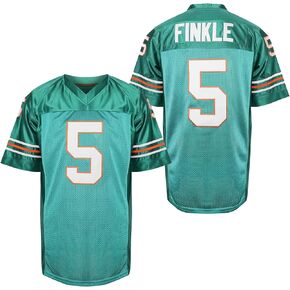 Mens Ray Finkle 5 Ace Ventura Pet Detective Jim Carrey Movie Football Jersey All Stitched Green S-XXXL (Green, Large)