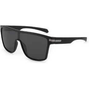 Flat Top Polarized Sport Sunglasses Men Vintage Square Shield Cycling Running Fishing Golf Hiking Sport Glasses TR90