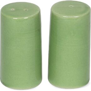 Ceramic Salt and Pepper Shakers| Holder for Dining Table|Dispensers for Home & Kitchen Green (Set of 2)