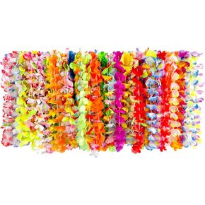 Hawaiian Luau Leis 100PCS for Adults and Kids Party Favour Supplies Decoration