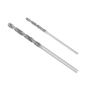 uxcell 2pcs 1.5mm/2mm Metric Diamond Coated Twist Drill Bits High-Speed Steel Tipped Drill Tiles for Jewelry Beach Glass Shells Lapidary Ornament Bracelet Necklace Arts