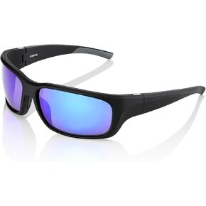 نظارات شمسية مستقطبة لصيد الأسماك من GOMEXUS UV400 للرجال والنساء، مع عدسات CR39 بطلاء مضاد للمياه المالحة للأنشطة الخارجية باللون الأزرق in Kuwait