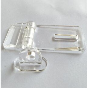 6PCS Crystal Clear Acrylic Lock Hasp Buckle Transparent Hinge Hasps