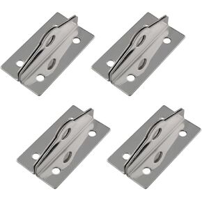 4pcs 90 Degree Angle Hasp, 304 Stainless Steel Safety Lock Latch Padlock Eye, Indoor or Outdoor Storage, Toolbox, Gate and Shed