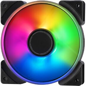 Fractal Design Prisma AL-12 – 120mm Silent Computer Fan - PWM Control - Six LEDs - ARGB - Optimized for Silent Computing - High Airflow - LLS Bearings - TripWire Technology - RGB (3-Pack)