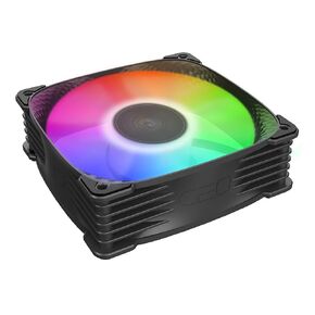 Squama 3805 RGB PWM Fan - Black – 120 x 38mm - 3 Pack - High Performance – Ball Bearing- PWM - (GEO-S3805B-3)