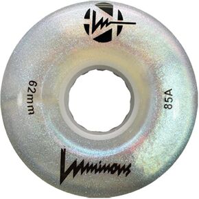 Luminous LED Quad Wheels White Pearl 62mm 4pack