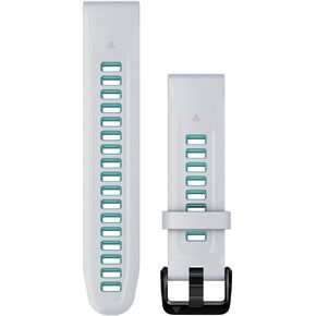 Garmin QuickFit 20 mm Watch Band - Whitestone/Aqua Silicone Band
