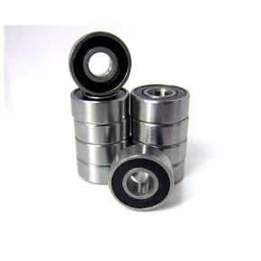 10 قطع. 3/16x1/2x49/250 "محامل كروية دقيقة من الفولاذ الكروم ABEC 3 أختام مطاطية