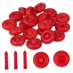 IMIKEYA 20pcs Nozzle Protective Cover Caulk Saving Caps Caulk Tip Covers Caulk Sealer Saver Caulking Cover Caulking Sleeves Sealing Cover Emulsion Caulk Red Glass Cover Protective Cover