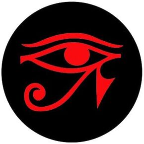 VN Sticker Bumper Vinyl Symbol Eye of Horus Sign Embroidered Applique Decal Tumbler Hard HAT Helmet Vehicles Decor Laptop Notebook Water Proof Scrapbook Gift, Red