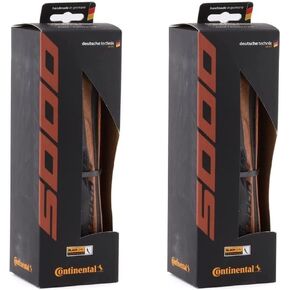 PAIR - Continental Grand Prix 5000 Fold Tire 700x28c Black/Transparent Road 700c