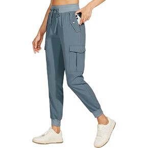 Willit Women's Hiking Pants Cargo Joggers Lightweight Quick Dry Athletic Workout Travel Casual Pants Pockets