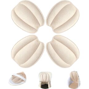 4pcs Beige Non Slip Shoe Tongue Pads,Tongue Cushion Insert for Loose Shoe, Heel Pads Replacement Shoe Filler for Men Women, shoe heel pad,Forefoot insoles,Shoe Filler