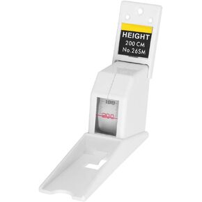 Height Measurement, 2 Meters Wall Mounted Growth Stature Meter Measure, Retractable Metal Height Measuring Tape for Kids Adult(White)