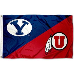 Brigham Young vs. Utah House Divided 3x5 Flag