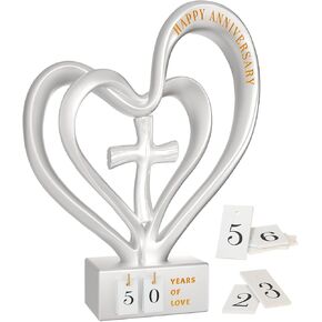Wedding Anniversary Heart Sculpture Gifts Best Anniversary Wedding Gifts for Couple Parents Wife Husband Unique 10th 25th 50th Anniversary Wedding Gift Ideas