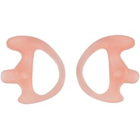 2 Right Medium Flesh Flexible SEMI Custom Ear Mold Insert Rubber Gel EARPIECE Police Patrol Duty Gear