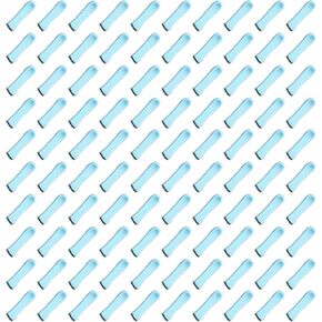 100 Pieces Ear Cleaner Tips, Ear Cleaner Replacement Tips, Ear Spoon Tips, Silicone Soft Cleaning Reuse Cap for Ear Wax Removal Tool Accessories (Blue)