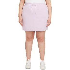 Nike Women's Plus Size Icon Clash Drawstring-Waist Sweats Skirt (Ice Lilac/Light Violet, 3X)