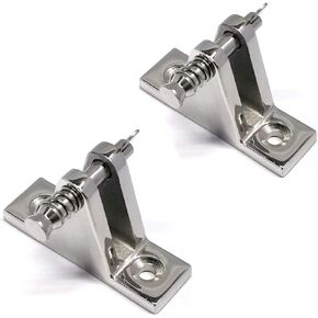 Pair of Marine Grade 316 Stainless Steel Boat Bimini Deck Hinge with Quick Release Pin