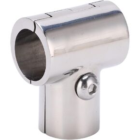 Tee Pipe Connector, 316 Stainless Steel 90 Degree T Tee Hinged Tube Pipe Connector 1in/25.4mm ID T Shape Pipe Fitting Separable Boat Hand Rail Accessories Ships Yachts