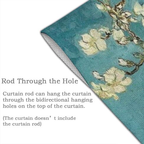 اليابانية نورين الستار المدخل مقسم فان جوخ فنسنت ازدهار شجرة اللوز مطعم ستارة الباب نسيج للديكور المنزل 34x56in in Kuwait