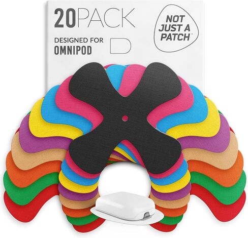 Not Just A Patch Omnipod 5 Adhesive Patches (20 Pack) - Durable for Active Lifestyle for 10-14 Days - Omnipod Covers in Mixed Colors in Saudi Arabia