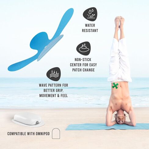 Not Just A Patch Omnipod 5 Adhesive Patches (20 Pack) - Durable for Active Lifestyle for 10-14 Days - Omnipod Covers in Mixed Colors in Saudi Arabia
