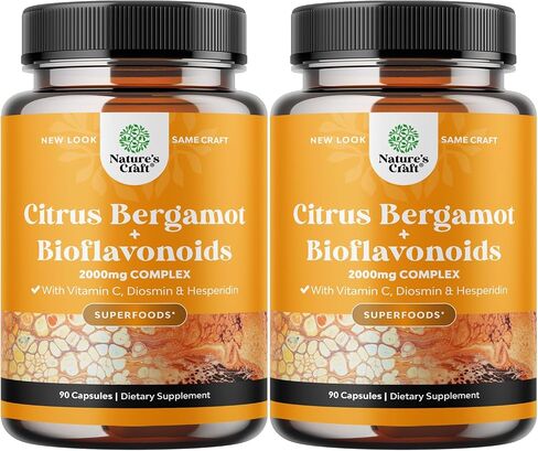 Citrus Bergamot Supplement with Citrus Bioflavonoids - Ultimate Citrus Bioflavonoids Supplement with Citrus Bergamot Extract 1000mg Rutin and Hesperidin for Immunity Support (1 Month) in Saudi Arabia