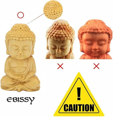 Hand Carved Small Cute Sitting Buddha Statue Wood [ Palm Size Home Decor ] (Praying Buddha) in Saudi Arabia